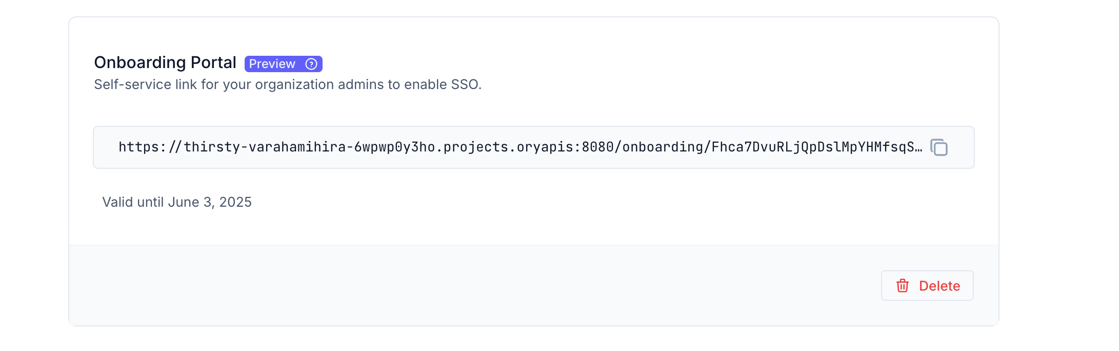 Onboarding portal link